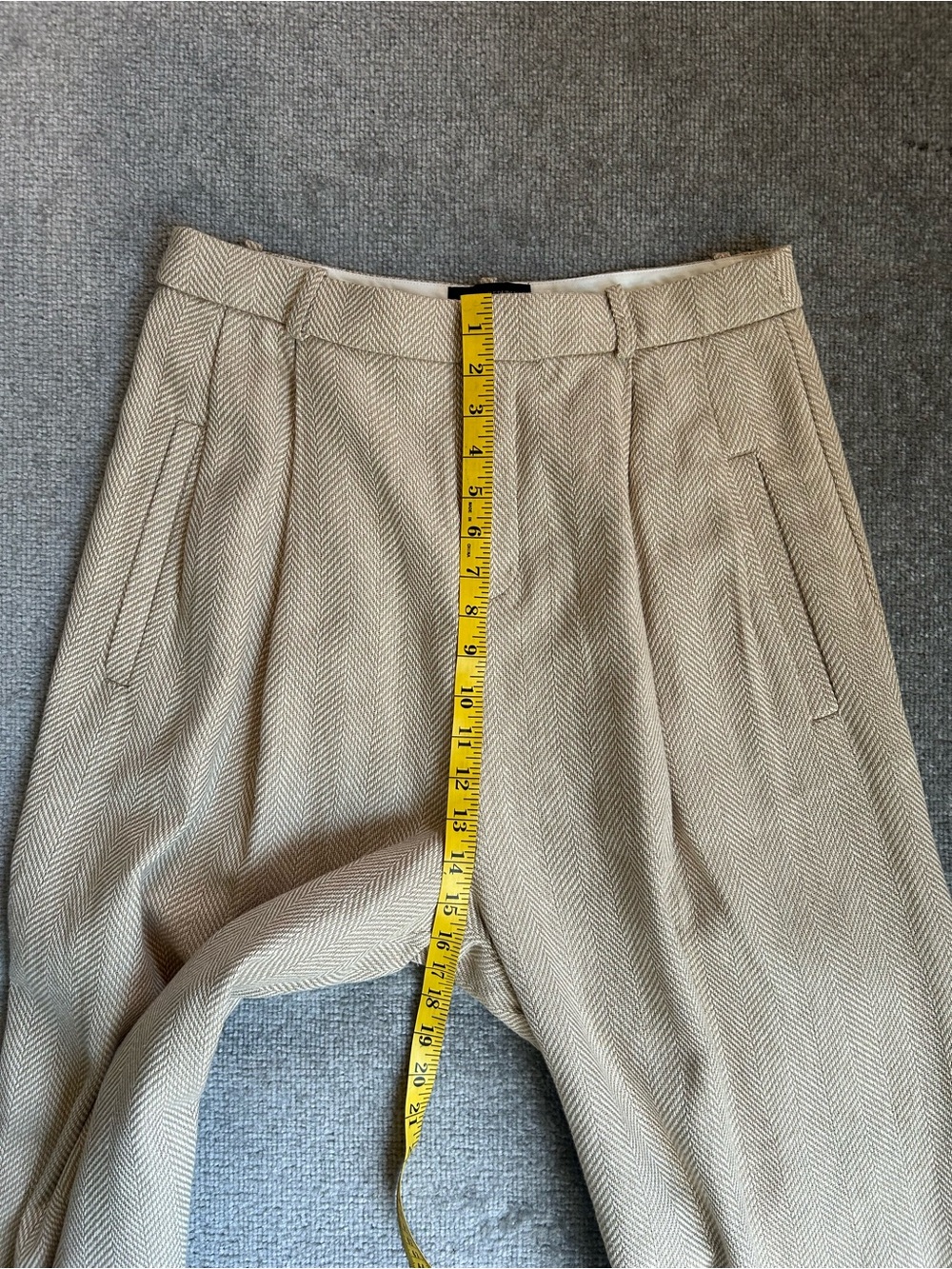 NWT Banana Republic Norfolk Wide-Leg High-Rise Linen-Cotton Pants, Size 10 - Picture 14 of 16